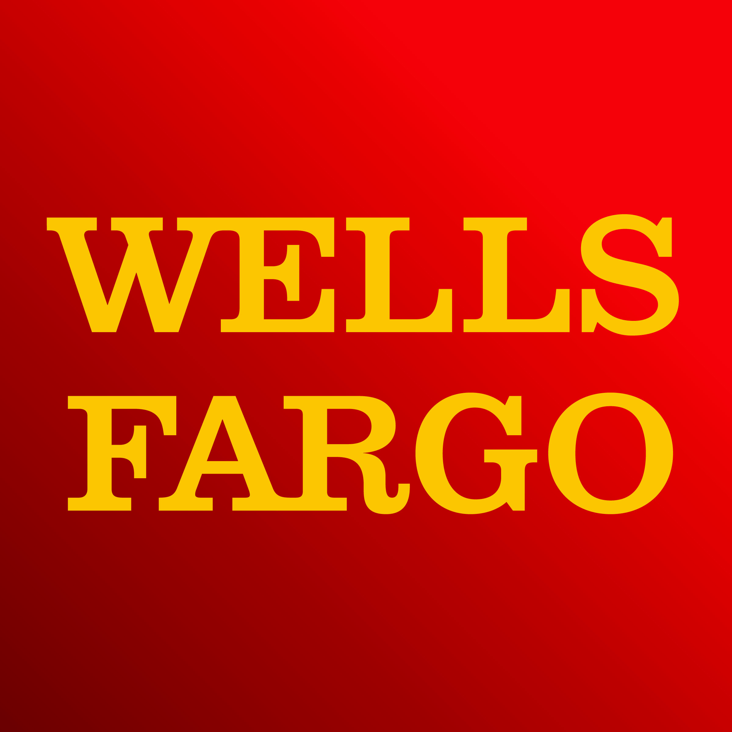 Red Square with Wells Fargo yellow logo
