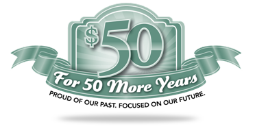 50 for 50 logo 